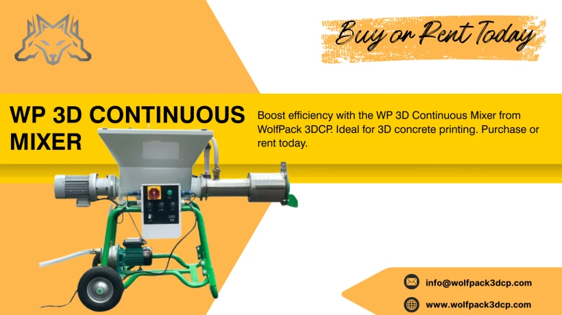The Future of Material Mixing in Construction: WP 3D Continuous Mixer